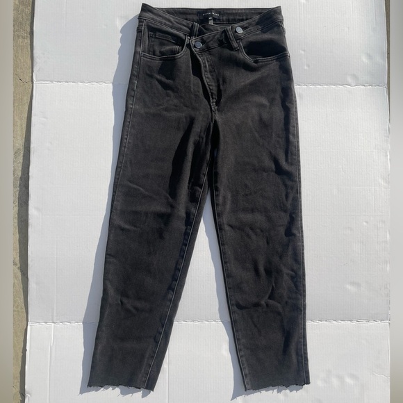 Risen Jeans Denim - Risen Los Angeles Criss Cross Waist Cropped Jeans Size 9/29